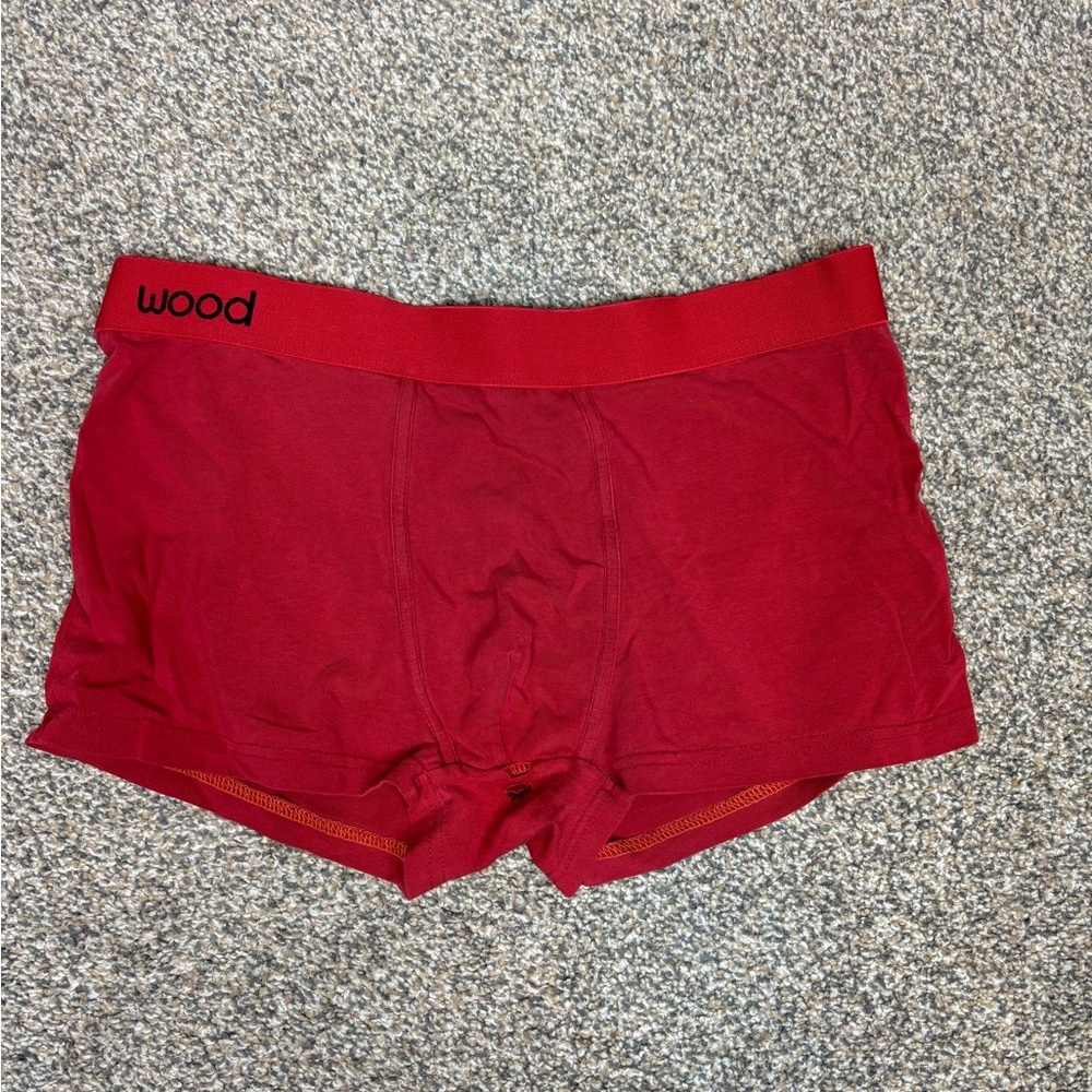 Red‎ wood underwear trunk style
